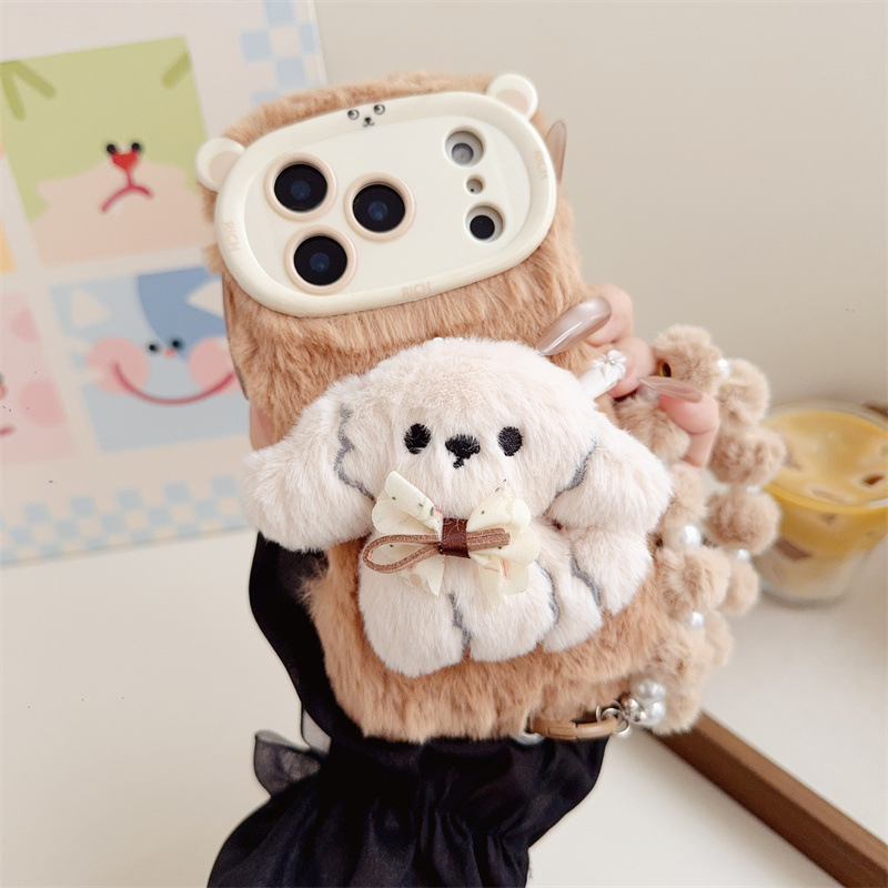 3D Cartoon Bowknot Puppy Warm  - Apple Iphone 15 recension och pris