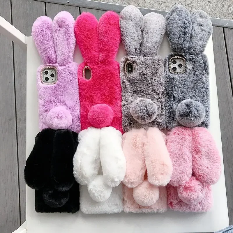 Plush Fur Rabbit Case For Real - Realme Note 50 recension och pris