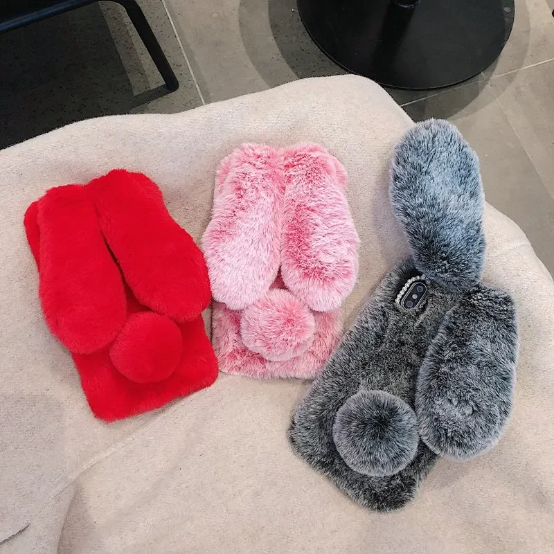 Plush Fur Rabbit Case For Real - Realme Note 50 recension och pris
