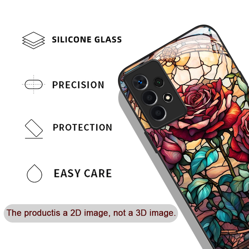 Art Colorful Glass Style Rose  - Samsung Galaxy A55 recension och pris