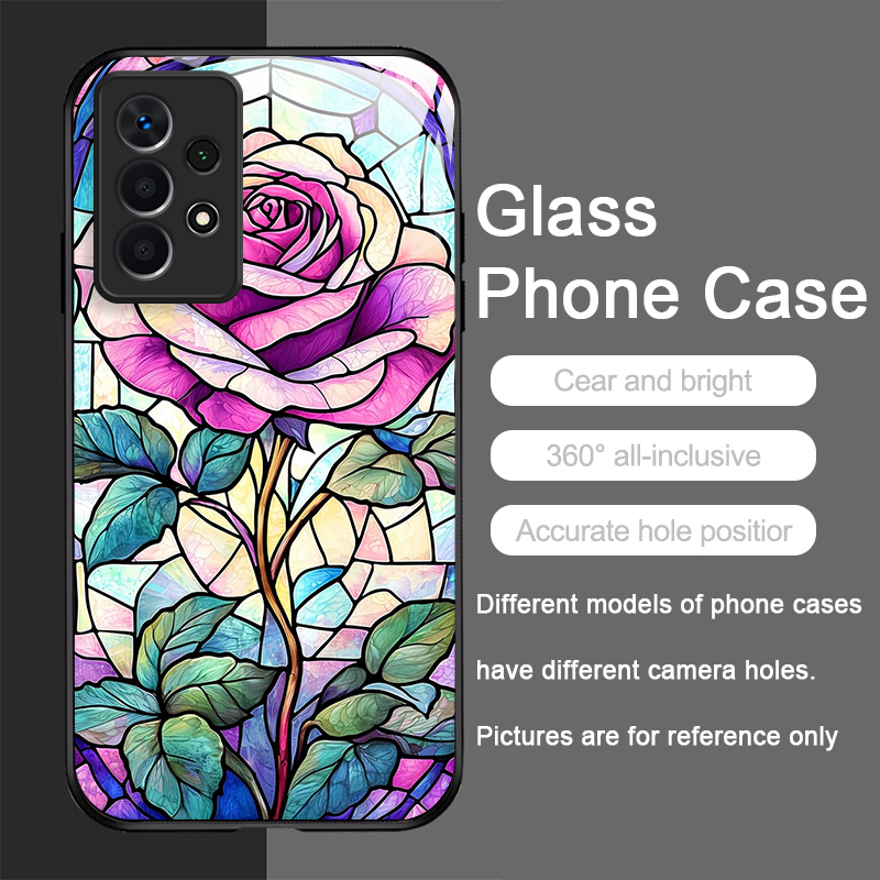 Art Colorful Glass Style Rose  - Samsung Galaxy A55 recension och pris