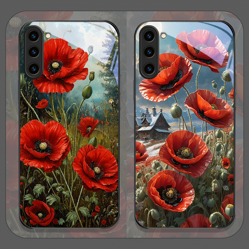 Retro Poppy Flower Bloom Hot R - Samsung Galaxy S25 recension och pris