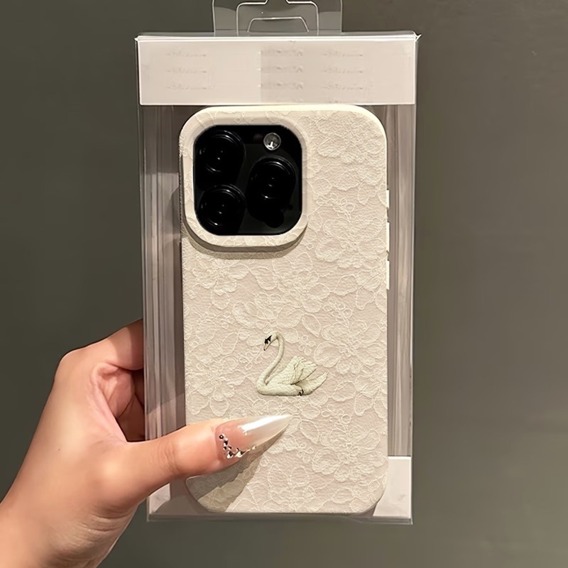 Lace Swan Pattern Lychee Textu - Apple Iphone 15 recension och pris