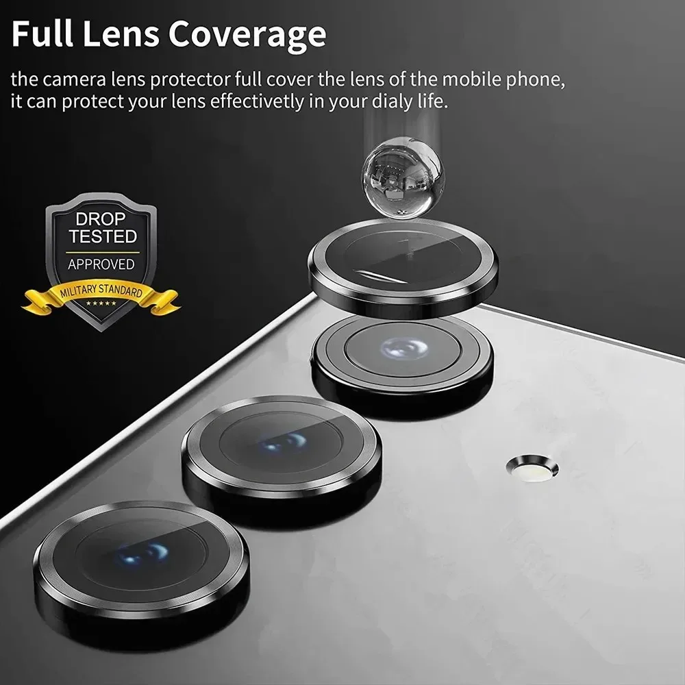 Metal Camera Lens Protector Fo - Tempered Glass Screen 9H recension och pris