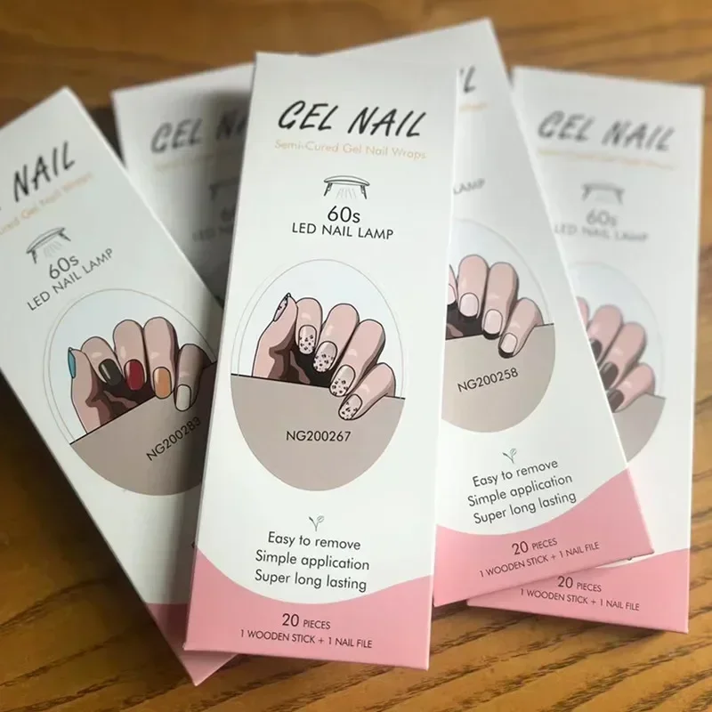 Semi-Cured Gel Nail Strips Pat - Full Cover Adhesive recension och pris