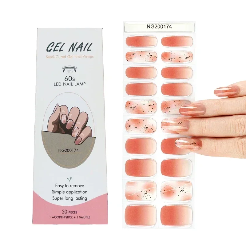 Semi-Cured Gel Nail Strips Pat - Full Cover Adhesive recension och pris